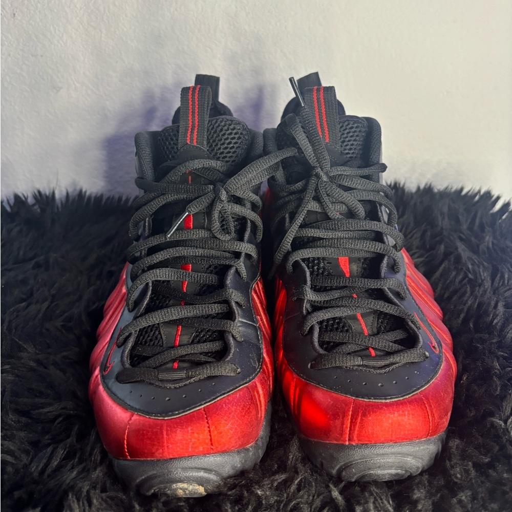 Nike Red and Black Air Foamposite Pro Men's Sneakers